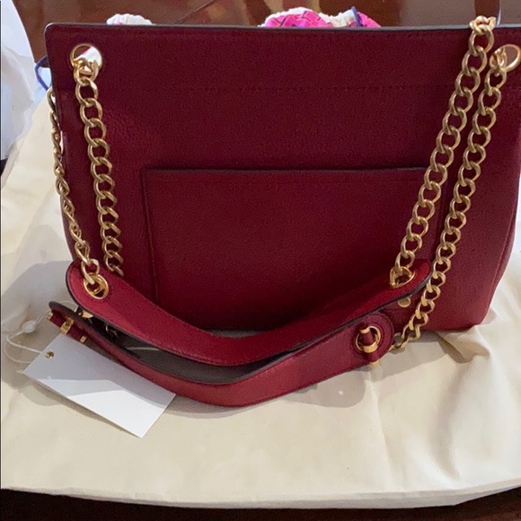 Tory Burch Chelsea flap Red shoulder bag NEW - Picture 8 of 8